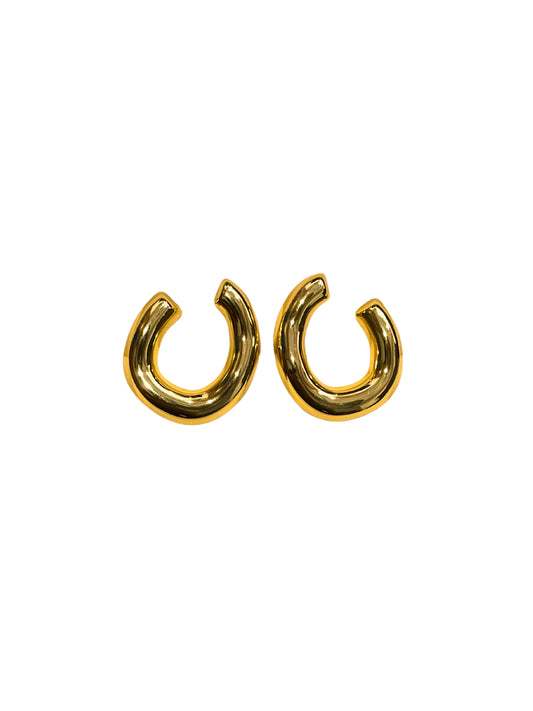 Solis 18K Gold-Plated Hoop Studs