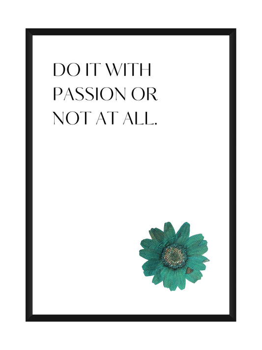 "Do It with Passion" – Minimalist Motivational Wall Art