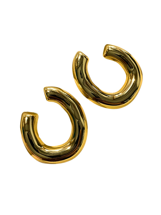 Solis 18K Gold-Plated Hoop Studs