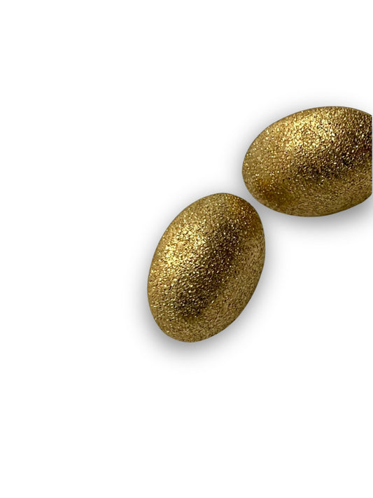 Golden Oval Studs