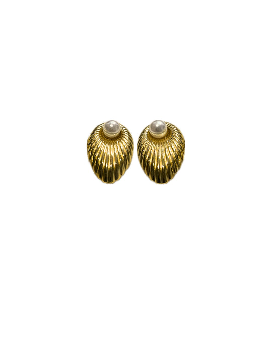 Aurelle 18K Gold-Plated Pearl Studs