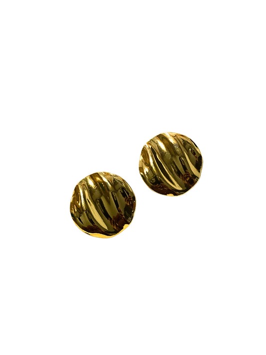 Nova 18K Gold-Plated Textured Studs