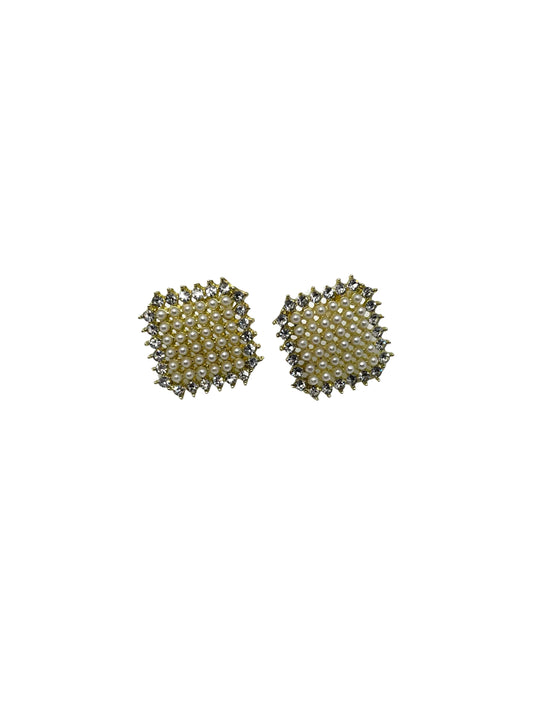 Pearl Square Earrings