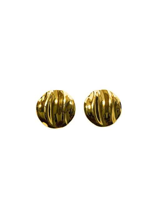 Nova 18K Gold-Plated Textured Studs